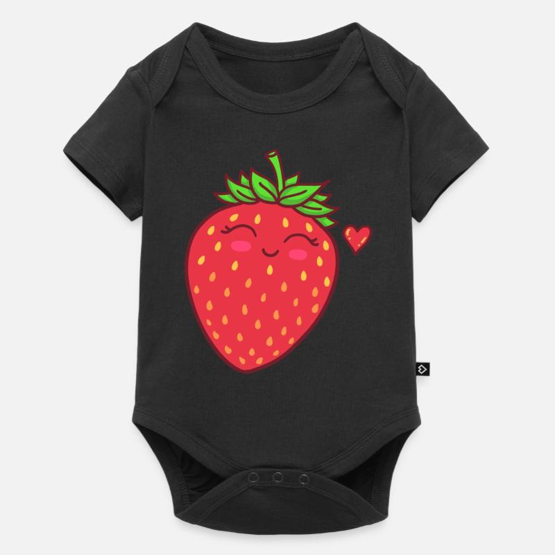 fraise - Body à manches courtes Premium Bébé - noir