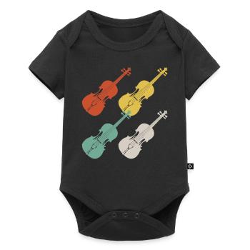 Violin fiddle violin - Baby Premium short-sleeve bodysuit - black - Front
