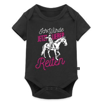 Rider Equestrian Equestrian Sport - Baby Premium short-sleeve bodysuit - black - Front