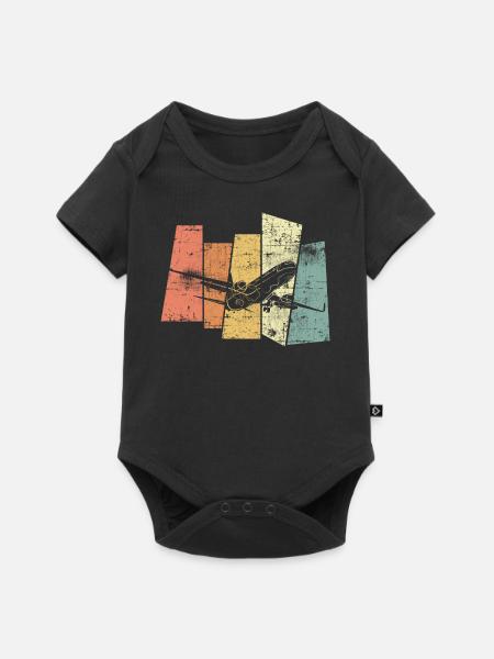 Airplane - Baby Premium short-sleeve bodysuit - black