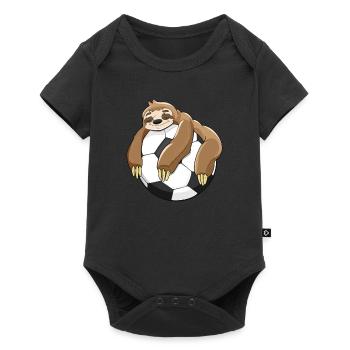 Sloth Gift Football Ball Football Football Player Lazy - Baby Premium short-sleeve bodysuit - black - Front