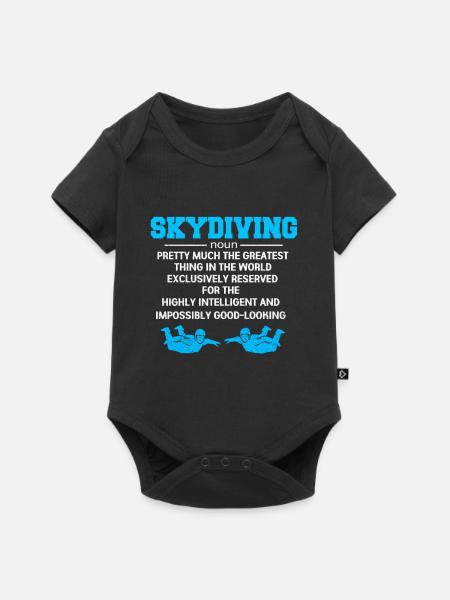 Fallschirmsport - Baby Premium Kurzarmbody - Schwarz