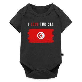 Tunesien - Baby Premium Kurzarmbody - Schwarz - Vorne
