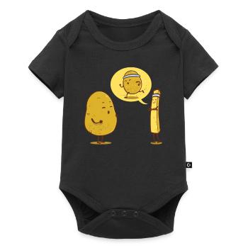 Funny Potatoe Fries print - perfect gift - Baby Premium short-sleeve bodysuit - black - Front