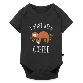 Café de paresse caféine - Body à manches courtes Premium Bébé - noir - Devant