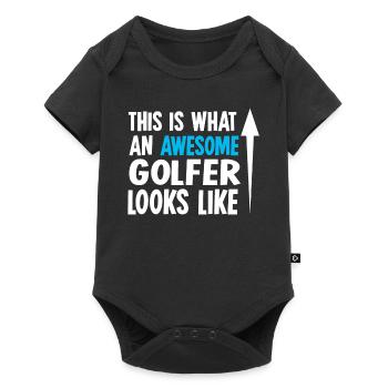Golfing - Baby Premium short-sleeve bodysuit - black - Front