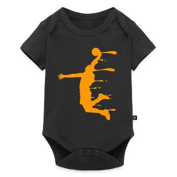 Basket-ball basketball joueur de basket-ball cadeau - Body à manches courtes Premium Bébé - noir - Devant