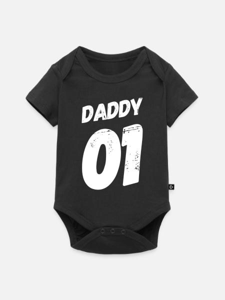 daddy 01 - Baby Premium Kurzarmbody - Schwarz