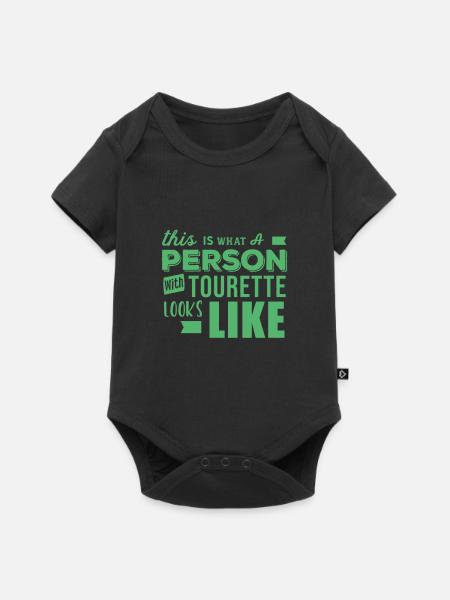 Tourette Behinderung - Baby Premium Kurzarmbody - Schwarz