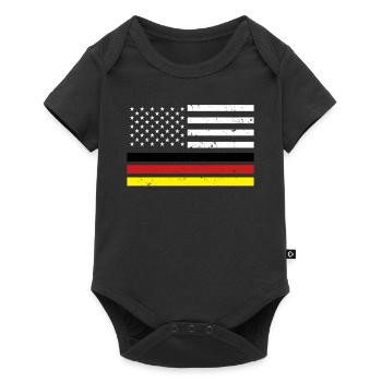 Germany America flag gift idea pride image - Baby Premium short-sleeve bodysuit - black - Front