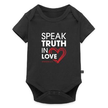 Verset biblique disant idée cadeau idée église amour cool - Body à manches courtes Premium Bébé - noir - Devant