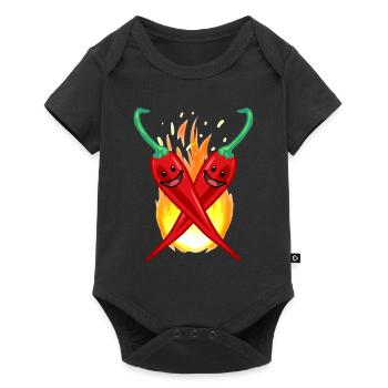 Chilli Pepperoni Spice Cooking Kitchen Food Food - Baby Premium short-sleeve bodysuit - black - Front