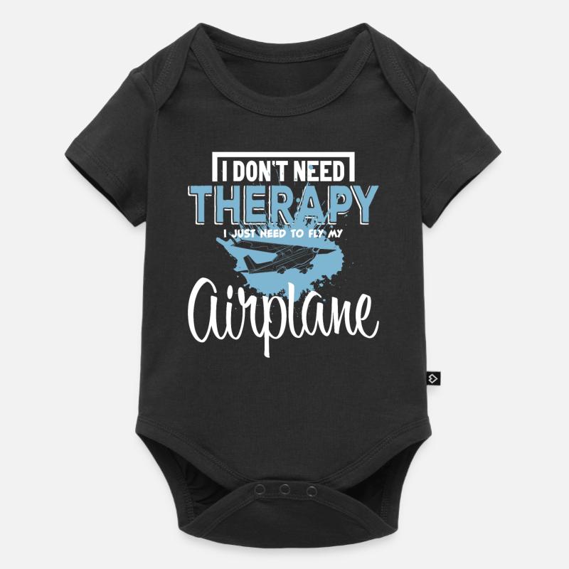Avion - Body à manches courtes Premium Bébé - noir