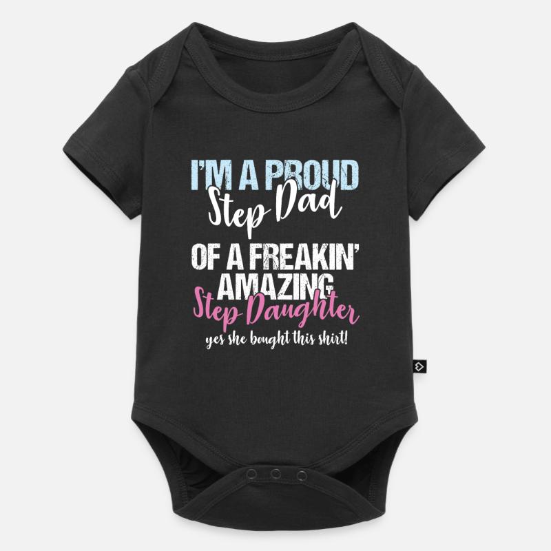 Stepdad I'm A Proud Step Dad Of Amazing Step - Baby Premium short-sleeve bodysuit - black
