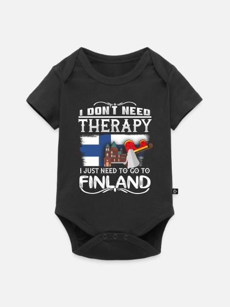 Finnland - Baby Premium Kurzarmbody - Schwarz
