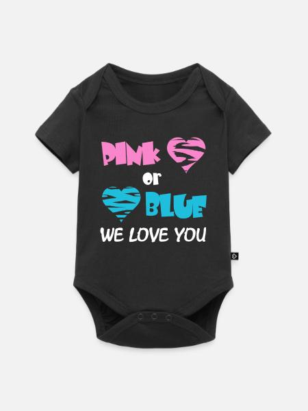 Babyparty Mädchen oder Junge - Baby Premium Kurzarmbody - Schwarz