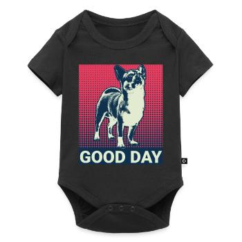 Chihuahua retro cadeau chemise - Body à manches courtes Premium Bébé - noir - Devant