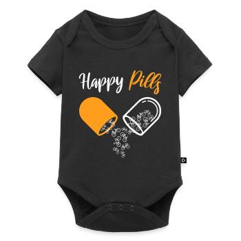 Happy Pills Bicycle Road Bike - Baby Premium short-sleeve bodysuit - black - Front