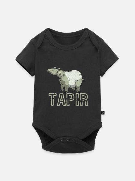 Tapir - Baby Premium Kurzarmbody - Schwarz