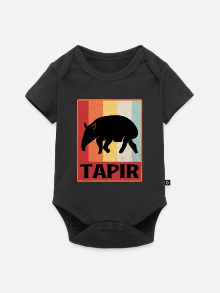 Tapir - Baby Premium Kurzarmbody - Schwarz
