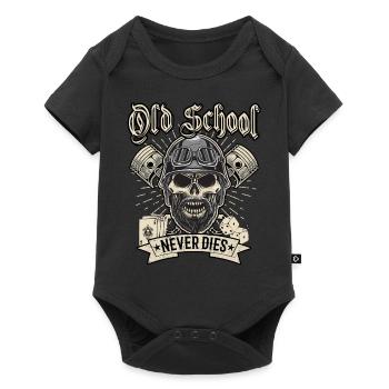 Old School Biker Chopper Motocycliste - Body à manches courtes Premium Bébé - noir - Devant