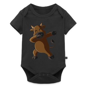 Kuh Dab, geschenk dabben dabbing stier tierisch - Baby Premium Kurzarmbody - Schwarz - Vorne
