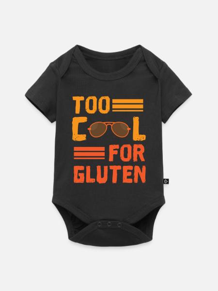 Zu cool für Gluten - Baby Premium Kurzarmbody - Schwarz