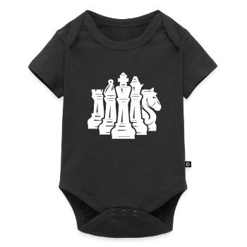 Tournoi d'échecs Joueur d'échecs - Body à manches courtes Premium Bébé - noir - Devant