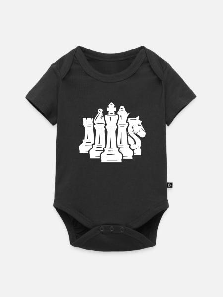 Schach Schachturnier Schachmatt Schachspieler - Baby Premium Kurzarmbody - Schwarz