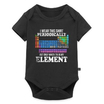 Funny chemistry chemist element - Baby Premium short-sleeve bodysuit - black - Front