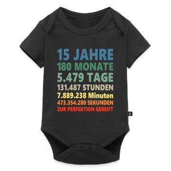 15 Jahre 15. Geburtstag Geschenk - Baby Premium Kurzarmbody - Schwarz - Vorne