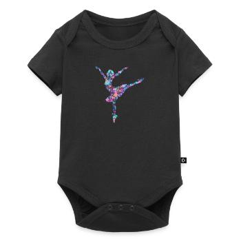 Splash Ballerina girl or woman dancing ballet - Baby Premium short-sleeve bodysuit - black - Front