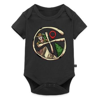 Cool Geocaching Geocacher Cache Detector Gift - Baby Premium short-sleeve bodysuit - black - Front