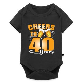 40ème anniversaire - Body à manches courtes Premium Bébé - noir - Devant