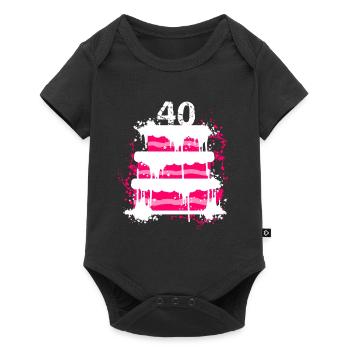 40ème anniversaire - Body à manches courtes Premium Bébé - noir - Devant