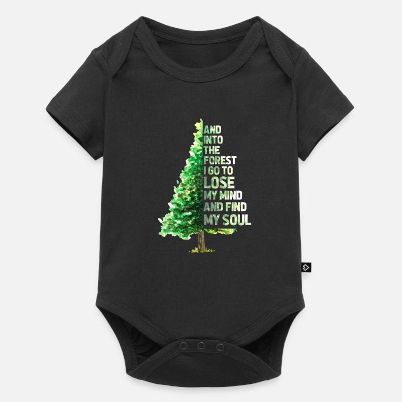 forêt - Body à manches courtes Premium Bébé - noir