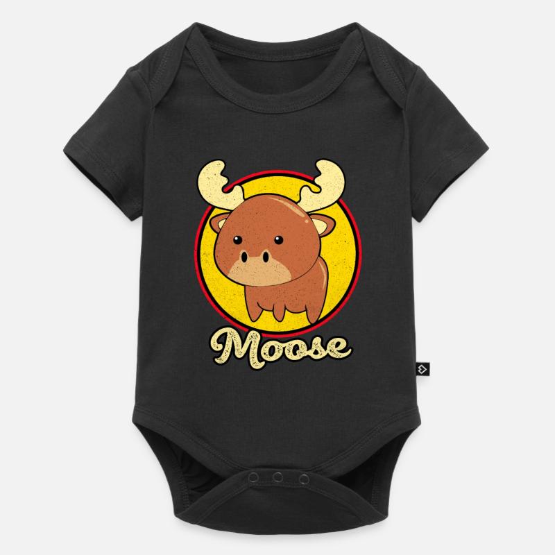 Elch - Baby Premium Kurzarmbody - Schwarz
