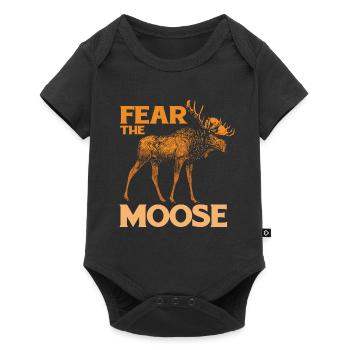 Elk Moose Deer Antler Reindeer Deer Gift - Baby Premium short-sleeve bodysuit - black - Front