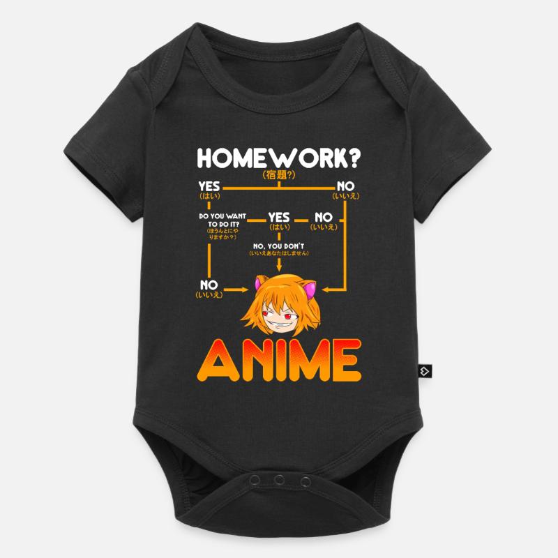Manga d'anime - Body à manches courtes Premium Bébé - noir