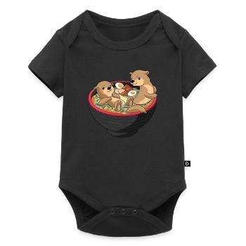 Soupe de ramen aux nouilles Kawaii Marten - Body à manches courtes Premium Bébé - noir - Devant