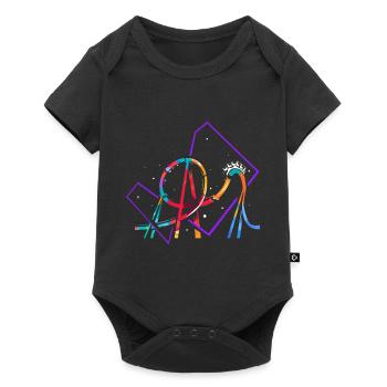 Polygone de montagnes russes - Body à manches courtes Premium Bébé - noir - Devant