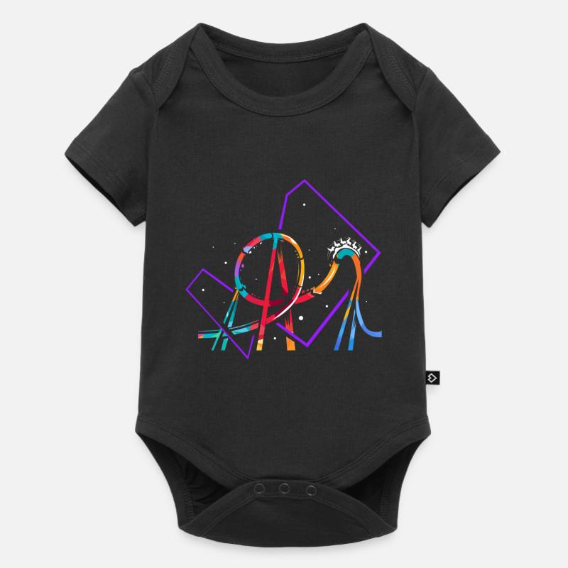 Achterbahn Polygon - Baby Premium Kurzarmbody - Schwarz