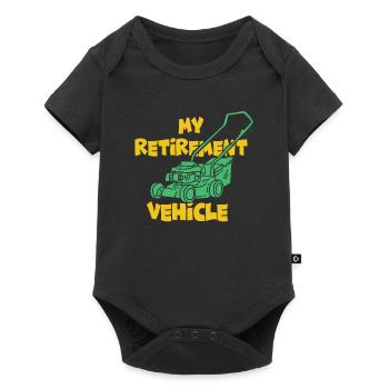 Ma retraite jardin jardin tondeuse jardin jardin - Body à manches courtes Premium Bébé - noir - Devant