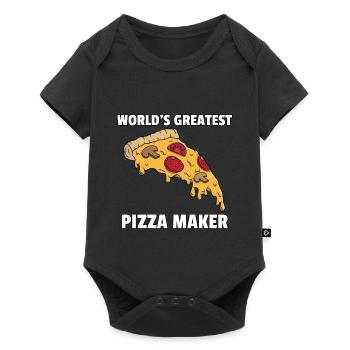 Pizza Pizzeri Pizzeria Italy Salami Cheese Gift - Baby Premium short-sleeve bodysuit - black - Front