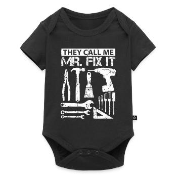 They call me Mr. Fix It Funny Craftsman Father - Baby Premium short-sleeve bodysuit - black - Front