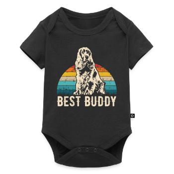 English Cocker Spaniel retro gift shirt - Baby Premium short-sleeve bodysuit - black - Front