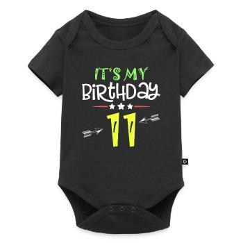 Child 11 years present It's my 11th birthday - Baby Premium short-sleeve bodysuit - black - Front