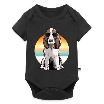 Chemise cadeau anglaise Springer Spaniel rétro - Body à manches courtes Premium Bébé - noir - Devant