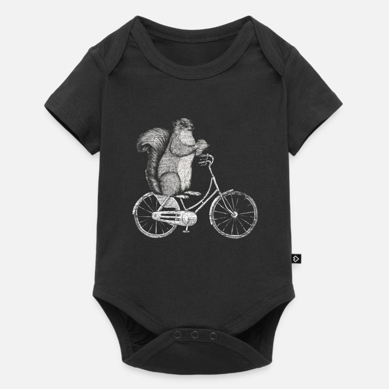 Eichhörnchen - Baby Premium Kurzarmbody - Schwarz