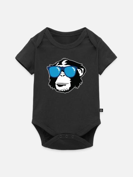 Affe - Baby Premium Kurzarmbody - Schwarz